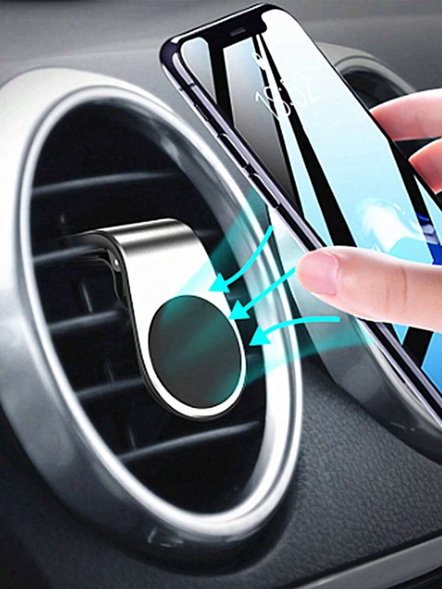1入車用手機支架，通風口磁吸座架，可固定於儀錶板上，金屬磁性車用手機座適用於車用通風口或擋風玻璃 - 彩色 - 查看 1