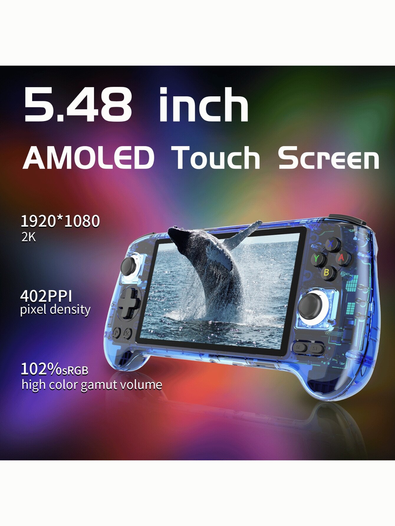 RG556 Console de jeu portable rétro Android 13 Unisoc T820 écran AMOLED 5,4 WiFi lecteur de jeux vidéo (4+128 G) - étui de transport RG556 Console de jeu portable rétro Android 13 Unisoc T820 écran AMOLED 5,4 WiFi lecteur de jeux vidéo (4+128 G) - étui de transport
