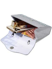 Sparkling, Shining, Elegant, Exquisite Mini Crystal Decorated Clutch Bag Perfect For Parties, Proms, Dinners, Banquets. Best Gift For Women