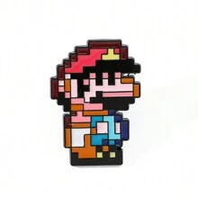 1 Stück kreative Spiel-Brosche, personalisierter  Emaille-Pin, Metall-Abzeichen-Schmuck, Kleidung, Rucksack-Accessoire, Geschenk für Freunde - Spiel-B - Übersicht 15