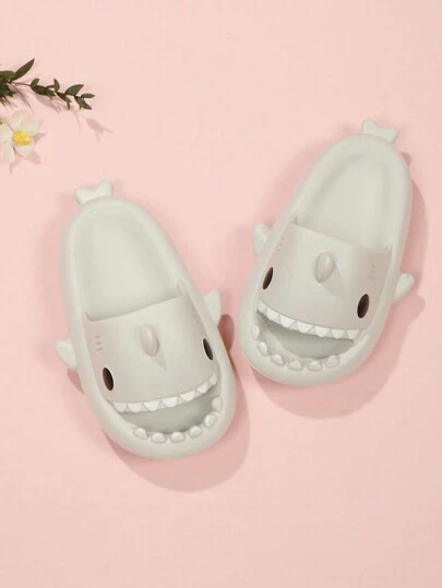 Fun Shark Shaped Kids' Slippers, Beach Sandals, Novelty Ocean Themed Slippers
