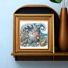 1 件 30*30 厘米/11.8*11.8 英寸 DIY 5D 不对称形状钻石画套件无框，优雅人物图案适用于墙面装饰和初学者成人感恩节礼物 - 彩色 - 查看 3