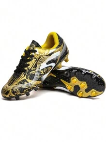 European Unisex Soccer Cleats Athletic Outdoor Firm Ground Football Shoes