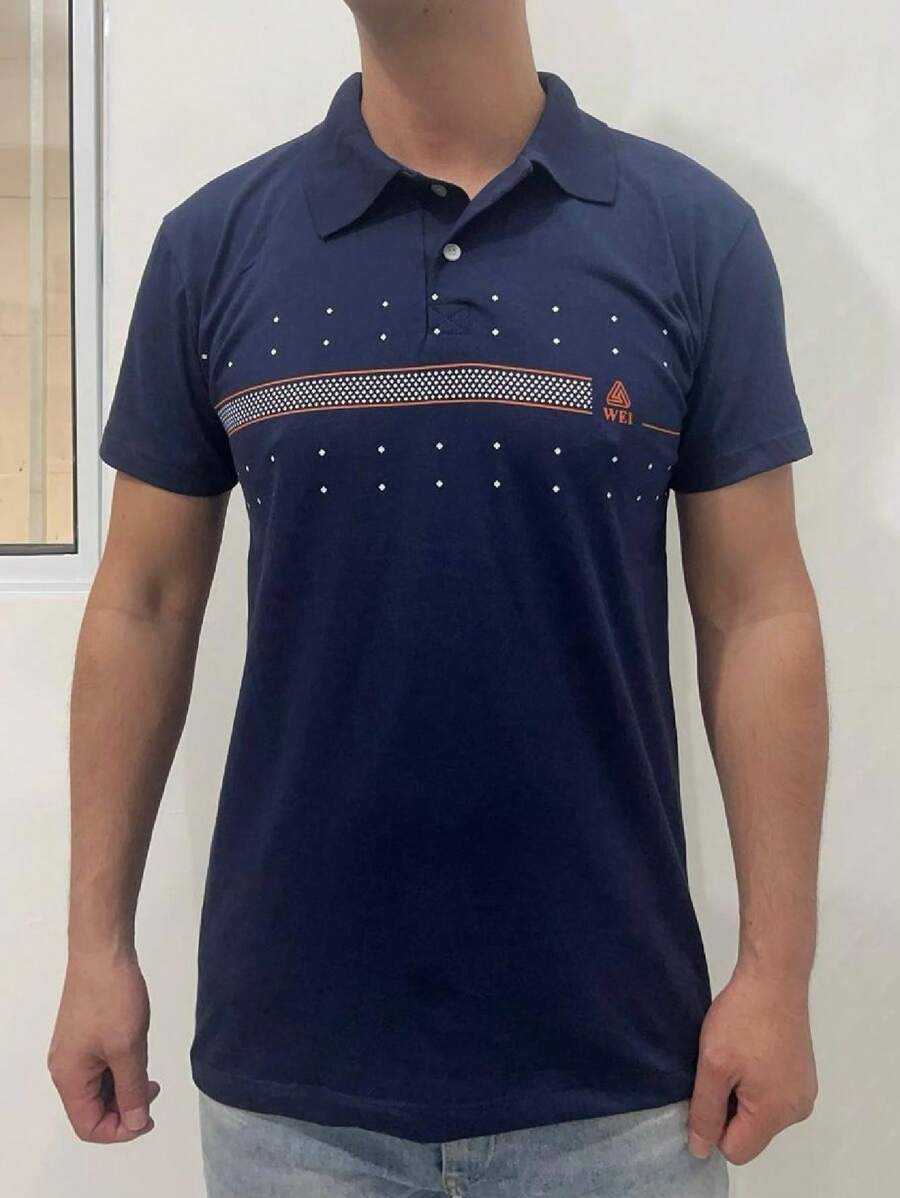 Men Polo Shirts - Màu xanh lam - Xem 1