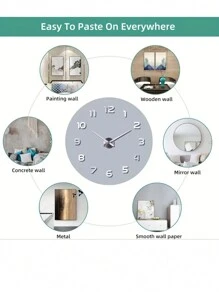 1 Pc, Modern Minimalist And Oversized Creative DIY Wall Clock, Frameless Wall Clock, Silent Clock, Restaurant Art Clock, Home Living Room, Room Office Kitchen Decoration Wall Clock,Home Decor ,Room Decor Gifts Birthday Graduation Clock Wall Bedroom Decor Dormitory Decor Back To School - 120cm/47.2inch - View 7