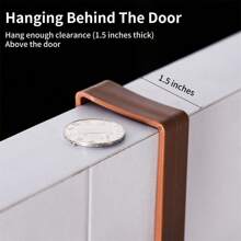 4 Cái Trên Cửa 5 Móc Dọc Giá Để Đồ, Tủ Quần Áo Treo Dụng Cụ, Nhà Bếp Móc Kẹp Không Dấu Vết, Phòng Tắm - Kiểu treo 5 móc dọc - Xem 3