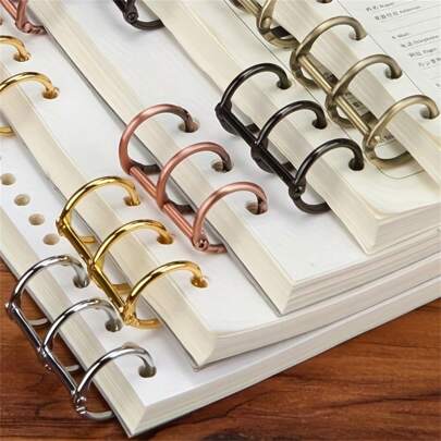 2PCS Ring Binder Clips Detachable Buckle Loose-Leaf Binder 3 Rings Metal Binding Clips Office School Supplies,Back To School,School Supplies