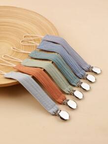 4pcs/Pack Random Baby Pacifier Leashes, Fashion Prevent-Fall Pacifier Clips & Stainless Steel Pacifier Clips, Suitable For Daily Use