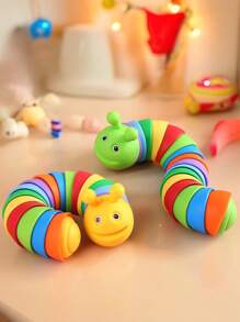 1 pièce Jouet de slime arc-en-ciel, jouet anti-stress pour enfants et adultes, convient aux enfants de 2-3 ans, 4 ans, 5 ans, 6 ans, 7 ans, 8 ans, peut être utilisé comme cadeau d'anniversaire/fête des enfants (couleur aléatoire), jouet pour bébé, fournitures pour bébé, jouet de voyage amusant, bon rapport qualité-prix, cadeau de Noël, cadeau pour bébé - Modèle A - Voir 3