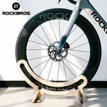 ROCKBROS Bike Stand Indoor Bike Stand Floor Bicycle Rack Wooden Display Stand Bike Storage Rack Wheel Display Stand Bike Stop Suitable For 700C Road Bike 23C-30C - Wood color - View 8