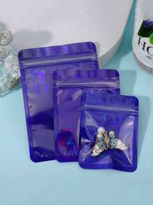 30入組pe珠寶袋,全息便攜式密封包裝袋,適用於耳夾和胸針,情人節禮物