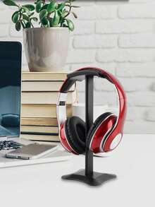 Detachable Creative Aluminum Alloy Headphone Stand, Headset Metal Earphone Storage Display Rack - Black - View 2