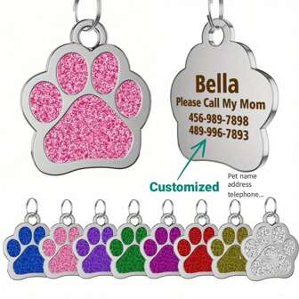 Custom Engraved Pet ID Tag Personalized Dog Nameplate Dog Collar Pet Pendant Cat And Dog Cute Tag Ornamental,Sequins Stylish,Contracted,Cute,Cuties,Fashion,Colorful Unique,Customized Christmas Decor,Dog Name/ID Tags Personalized,Treasure Finds Ideal Gifts For Him Her,Family,Friends,Pet Lovers,Pet For Anniversaries,For Birthdays,For Christmas,For Housewarming,For Fall/Autumn/Winter