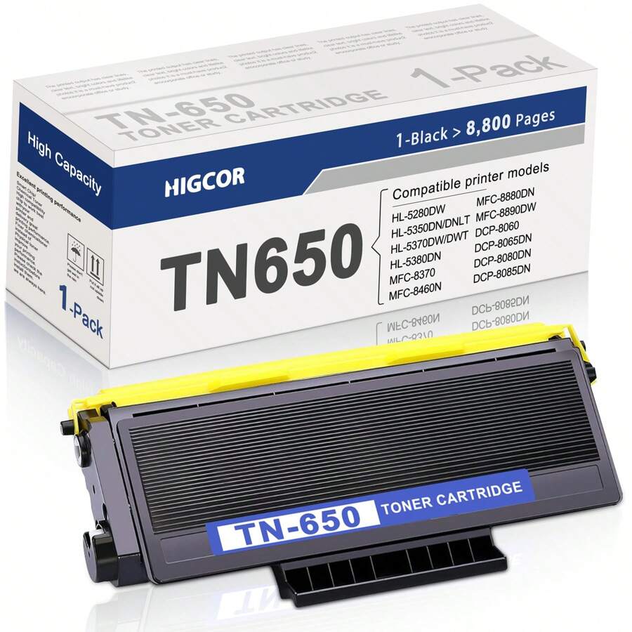 TN650 Toner 1 Pack Replacement For Brother TN620 TN-620 TN-650 High ...