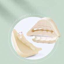 1對帶有可調節半尺碼鞋墊的足趾盒墊，防滑和舒適減少腳趾疼痛 - 米色 - 查看 4