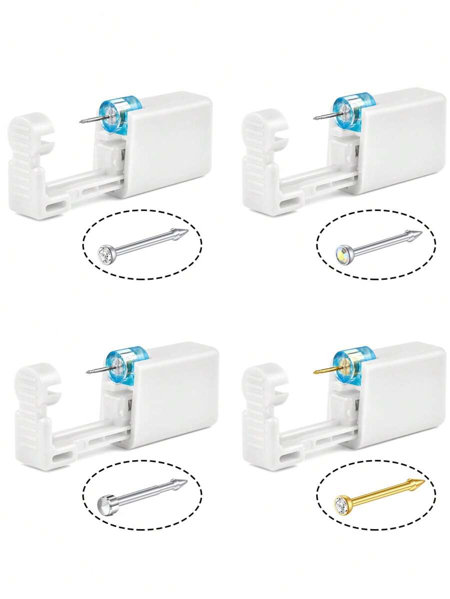 1 Pack Nose Piercing Kit, Disposable Safe Sterile Piercing Unit For