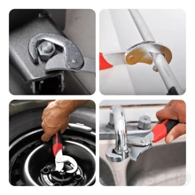 Kit Herramienta Llave Inglesa Universal 2pcs Ajustable Multiusos - Rojo Plateado - Ver 6