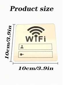 1 Pieza de Señal WiFi Autoadhesiva para Espejo DIY para Restaurante, Oficina, Dormitorio, Guardería, Tienda, Decoración del Hogar, Espejo Acrílico, Pegatina de Decoración de Pared Personalizada