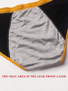 5 piezas/paquete Bragas antifugas para el período de las mujeres, ropa interior elástica de cintura alta y absorbente y sexy para la menstruación