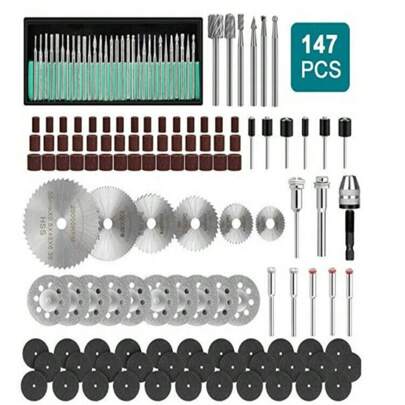 146 Pcs Universal Rotary Tool Kit Electric Grinder Sander Polisher Drill Accessories Tool Set Combination For Home Improvement Or Crafting Job