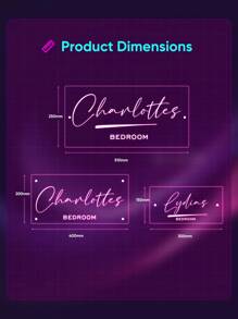 1 pieza Luz de espejo LED personalizada - Decoración de pared de acrílico elegante con control remoto, tres opciones de tamaño - Luz de noche personalizada ideal para el dormitorio y la sala de estar - Regalo perfecto de Navidad, cumpleaños, aniversario para mamá, esposa o novia. Colorido, sencillo, Kawaii, Y2K, minimalista elegante, personalizado, único. Regalos ideales para él, ella, novio, novia, familia, amigos. Luz de noche, luces de neón, artículos para el hogar, decoración de habitaciones, decoración navideña - Luz decorativa espejo + mando a distancia. - Ver 3