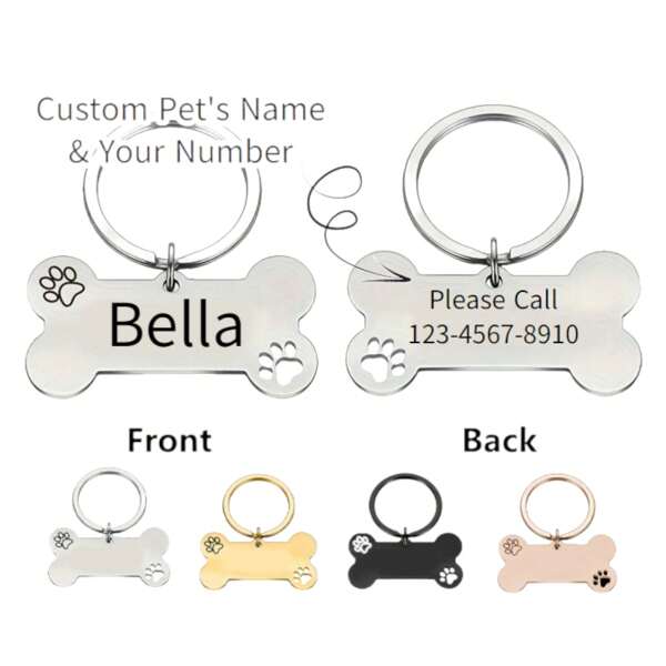 [Double-Sided Customization]1pc Personalized Pet ID Pendant Tag, Custom Dog Name Tag, Engraved Custom Cat Tag, Love Pattern, Dog ID Pendant Pet Collar, Beautiful Pet Accessories Ornamental Stylish,Vintage,Contracted,Cute,Cuties Unique,Customized Christmas Decor,Dog Name/ID Tags Personalized,Treasure Finds Ideal Gifts For Him Her,Family,Friends,Pet Lovers,Pet For Anniversaries,For Birthdays,For Christmas,For Housewarming,For Fall/Autumn/Winter