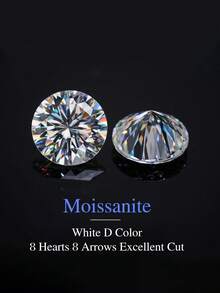 1 chiếc nhẫn cưới đính hôn kim cương Moissanite 4 chấu 1 carat thiết kế tròn màu D quyến rũ dành cho phụ nữ Nhẫn cầu hôn trang sức cô dâu Quà tặng trang sức xa xỉ - Bạc - Xem 5
