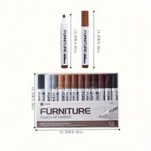 1 Furniture Repair Marker, Wooden Cabinet, Floor Repair And Filling Rod, Scratch Recovery Kit, Touch Up Paint Pen, Composite Material Repair (Some Styles, Positions Or Logos Are Randomly Shipped And Do Not Affect Use)