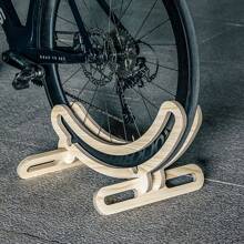 ROCKBROS Bike Stand Indoor Bike Stand Floor Bicycle Rack Wooden Display Stand Bike Storage Rack Wheel Display Stand Bike Stop Suitable For 700C Road Bike 23C-30C - Wood color - View 6