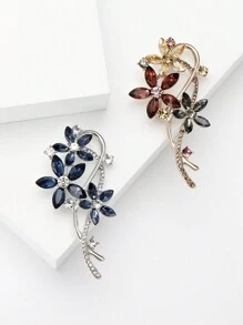 1入時尚閃亮水晶花束胸針，適合女性日常穿著 - 花束 - 查看 3