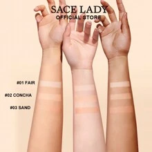 Polvo facial SACE LADY Mate, control de brillo, larga duración, maquillaje facial perfecto con espejo