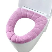 1 pieza Set de alfombra calentada lavable suave para asiento de inodoro para pacientes - Accesorio de baño cómodo para decoración del hogar y uso del inodoro acogedor - Multicolor - Ver 3