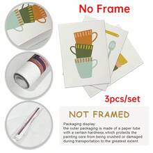 Set Of 3 Kitchen Art Prints, Cooking Utensils Print, Boho Kitchen Wall Decor, Minimal Kitchen, Dining Room Print, Kitchen Artwork Poster - Multicolor - View 9