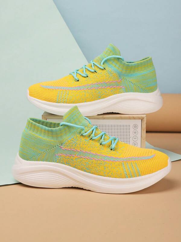 Men's Comfortable Lightweight Colorblock Casual Street Style Sports Shoes, Spring/Summer