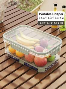 1pc Plastic Kitchen Refrigerator Storage Box For Meat, Frozen Food, Fruits And Vegetables, Camping And Outdoor Portable Fresh-Keeping Container - Multicolor - View 1