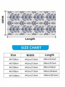 1 Roll 44.5CM Width Linen Textured Navy Blue Leaf Peel And Stick Wallpaper, Minimalist Nordic Hand Drawn Botanical Self Adhesive Wallpaper, Removable Waterproof Wall Mural For Bedroom Living Room Accent Wall Home Decor - Multicolor - View 8
