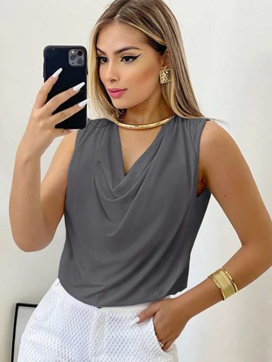 Women Tank Tops & Camis - Grey - View 1
