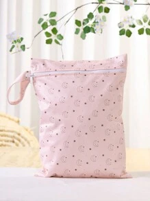 1PC Waterproof Washable Wet Bag For Travel, Stroller, Daycare, Baby Diapers, Yoga, Beach, Pool, Wet Toddler Swimsuits