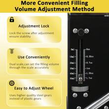 Adjustable Bottle Filling Machine, A03 Pro Manual Paste Liquid Filling Machine With 10L Transparent, Bottle Filler For Milk Water Essential Oil Shampoo Cosmetic Honey-5-50ML
