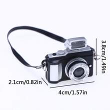 1入微型相機模型，娃娃屋裝飾用模擬玩具，適用於數位相機、單眼相機和復古相機的道具 - 彩色 - 查看 2