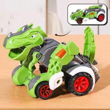 1pc Dinosaur Transformation Robot Car Toy, Dinosaur Car Toy For Kids, Impact Transformation Toy Car, Tyrannosaurus Rex Battle Car Toy For Boys - Multicolor - View 9