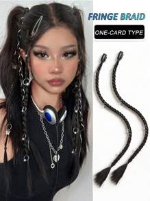 1pc Clip In Long Synthetic Braided Boxing Ponytail
