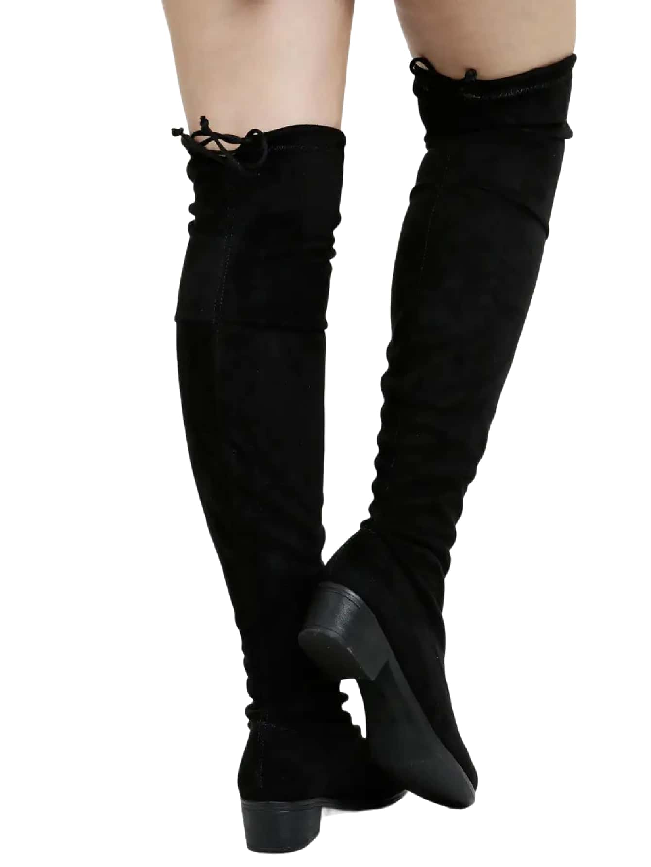 Women Over-The-Knee Boots - Black - View 1