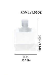 2pcs 30ml Portable Travel Liquid Clear Plastic Empty Packaging Bag Refillable Squeeze Pouch Cosmetic Containers For Shampoo Shower Gel(Without Labels) - Clear - View 2