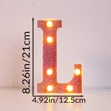 1 cái 16cm/21cm Kích thước 16cm/21cm Đèn chữ LED phát sáng hình sequin màu hồng, Đèn trang trí máy tính để bàn, Ánh sáng tiết lộ giới tính, Đèn bầu không khí đám cưới cầu hôn, Đèn ngủ bầu không khí, Đèn trang trí máy tính để bàn màu hồng lãng mạn, Đèn bầu không khí tiệc tùng, Quà tặng sinh nhật, Đèn đặt tên, Đèn cầu hôn, Đèn hướng dẫn, Chữ màu hồng được chiếu sáng Logo chữ nhấp nháy Đèn ngủ, Tiệc sinh nhật Quà tặng cô gái cưới tại nhà Thanh pin trang trí Giáng sinh, Chữ màu hồng - màu vàng - Xem 23