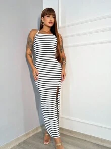 Women Long Dresses - Blanco y Negro - Ver 4