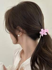 1pc Sweet & Lovely Girls Style Flower Claw Clip, Fine Hair Clips With Strong Hold, Suitable For Various Hairstyles, Hair Claw For Girls' Hair, Decorative Hair Accessories Hair Jaw Clip Hair Clamps Hair Clutch Hair Claw Clip Fall Winter For Vacation Outfits Woman