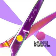 KIM JONG YI 5.5 Inch Hair Cutting Scissors Set , Leather Scissors Case, Barber Hair Cutting Shears Hair Thinning/Texturizing Shears For Professional Hairdresser Or Home Use - Multicolor - View 3