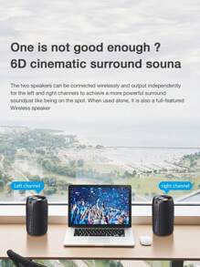 S32 ZEALOT Portable Wireless Speakers, Waterproof Speaker IPX5, 8W Mini Wireless Speaker 5.0, 5-8H Playtime, 1800mAh Battery, Stereo Pairing, MIC/TF Card/USB/AUX For Home/Outdoor Competible For IOS Andriod