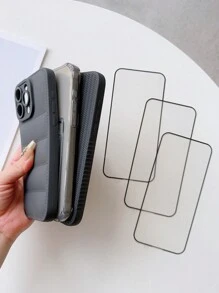 Kartenetui für Handyhülle im europäischen Stil, 6 Stücke 3 einfarbig gewebte Muster mit Daunenfutter Kartenfach Handyhülle mit vollem Schutz + 3 hochklar Anti-Schock Displayschutzfolien kompatibel mit iPhone 15/15 Pro/15 Pro Max/15 Plus/11/12/13/14/XS/XR/11 Pro/11 Pro Max/12 Pro/12 Pro Max/13 Pro/13 Pro Max/14 Pro/14 Pro Max/14 Plus/7 Plus/8 Plus/8/SE2